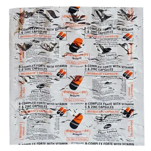 becosules z capsule 20's